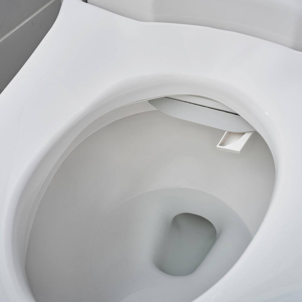 Advanced Clean White Elongated Bidet Toilet Seat with Remote Control
