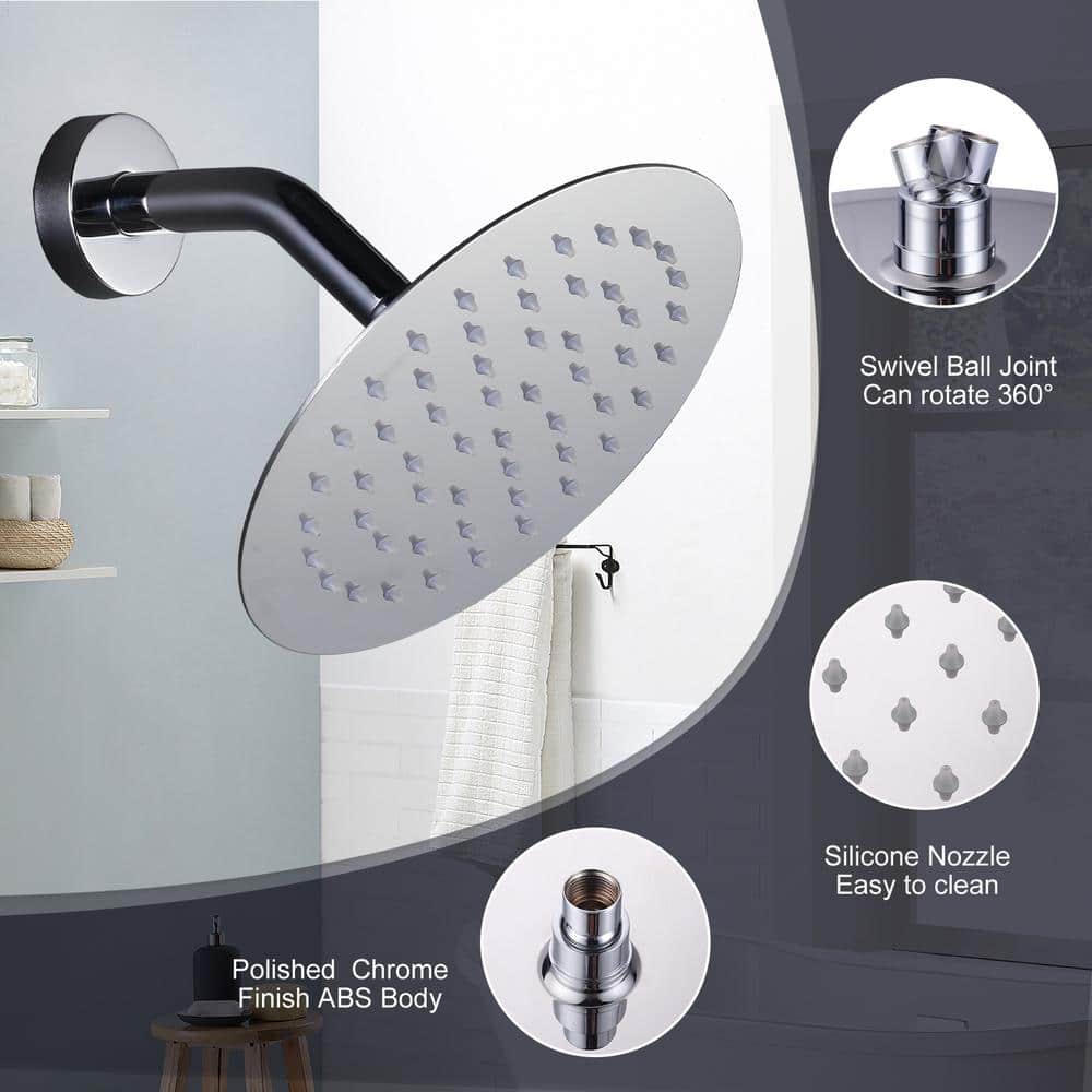 Large Chrome Wall Mounted Rain Shower Head