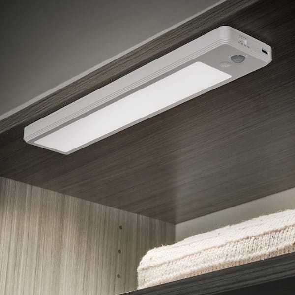 12 in. Rechargeable Dimmable LED Adjustable White Color Temperature Bar Light with Motion Sensor