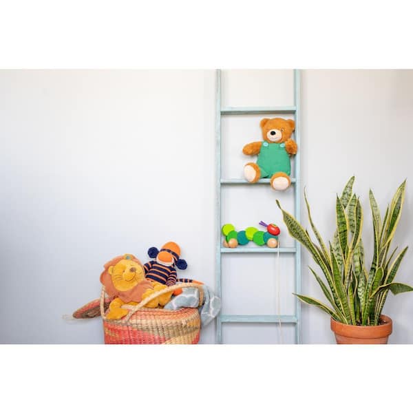 Rustic Farmhouse 60 in. x 13 in. Turquoise Wooden Decorative Bookcase Picket Ladder
