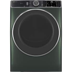 Profile 7.8 cu.ft. Capacity Vented Smart Front Load Electric Dryer in Green with Quick Dry plus Steam and Sanitize Cycle