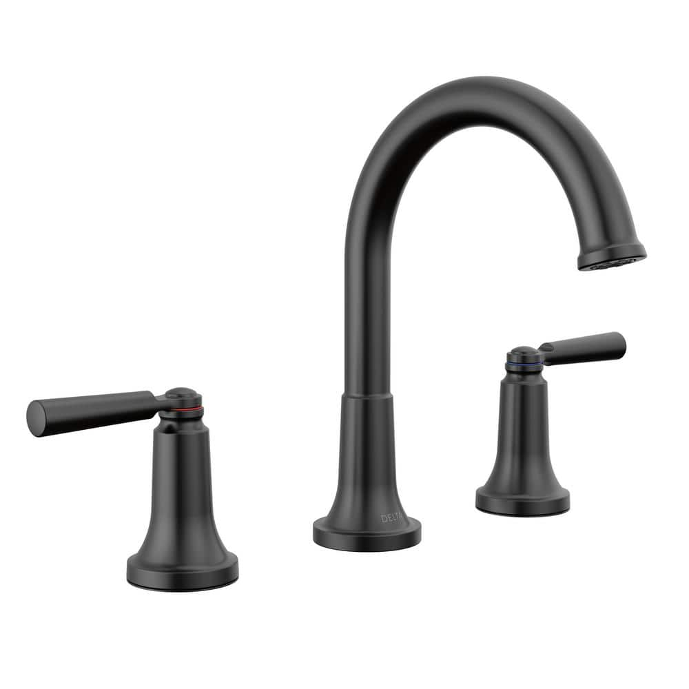 Delta Saylor 8 in. Widespread Double Handle Bathroom Faucet in Matte