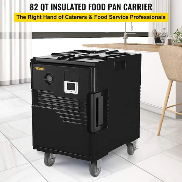 VEVORbrand Insulated Food Pan Carrier,82 Qt Hot Box for Catering,LLDPE Food  Box Carrier With Double Buckles,Front Loading Food Warmer With