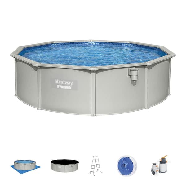 Bestway Hydrium 15 ft. x 15 ft. Round 48 in. Hard Side Pool 56385EBW The Home Depot