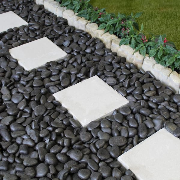 Margo Garden Products 2-3 30lbs Rainforest Black Grade A Polished Pebbles