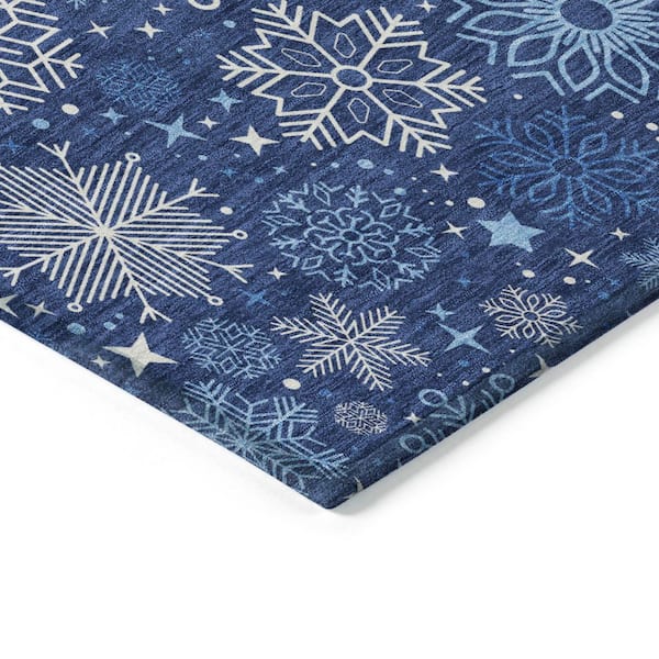 Chantille Machine Washable Indoor/Outdoor Abstract ACN1823 Navy 5 ft. x 7 ft. 6 in. Area Rug