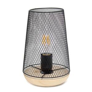 9 in. Black Wired Mesh Uplight Table Lamp