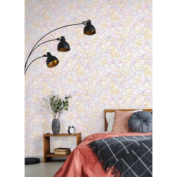 Multi -Color Warm Floral Sequence Peel and Stick Wallpaper