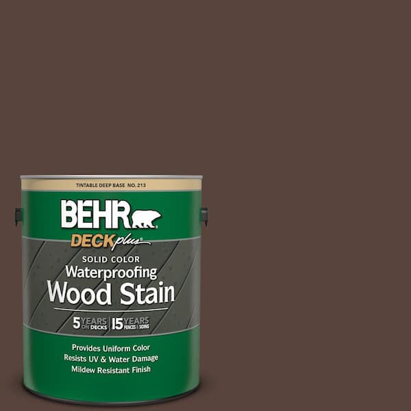 BEHR DECKplus 1 gal. #S-G-790 Bear Rug Solid Color Waterproofing Exterior Wood Stain
