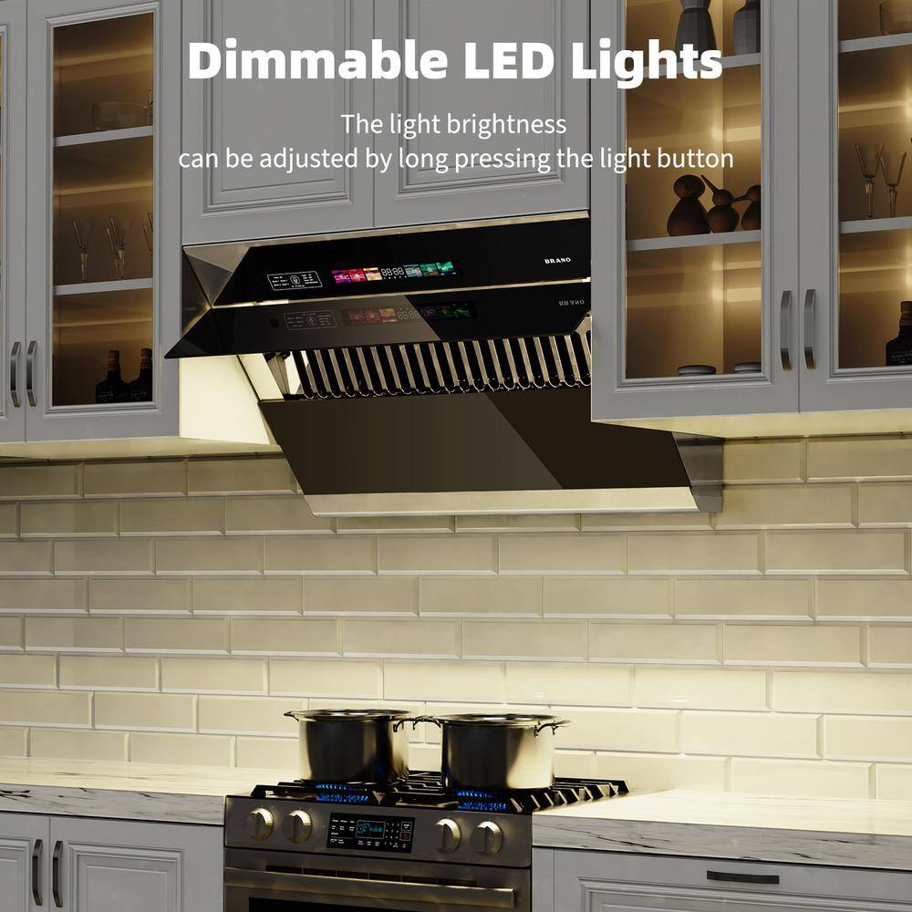 30-Inch Stainless Steel Convertible Under Cabinet Range Hood with Touch and Voice Control