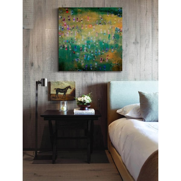 Unbranded 18 in. H x 18 in. W "Yoga in the Park" by Parvez Taj Printed Canvas Wall Art