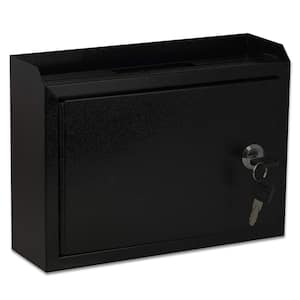 Medium Size Black Steel Multi-Purpose Suggestion Drop Box Mailbox with Suggestion Cards
