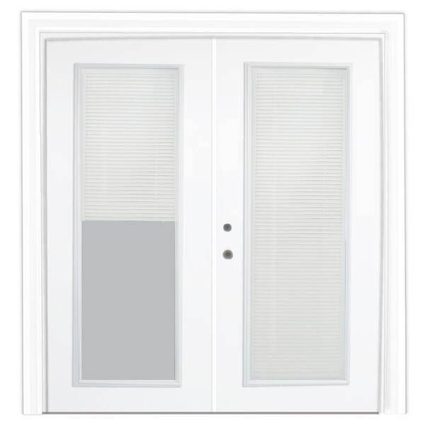 Stanley Doors 60 in. x 80 in. Steel Patio Door with Internal Miniblinds