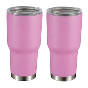 Geneva 30 oz. 2-Piece Pink Double Wall Stainless Steel Tumbler