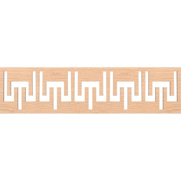 Ekena Millwork Victory Fretwork 0.25 in. D x 47 in. W x 12 in. L Red Oak Wood Panel Moulding