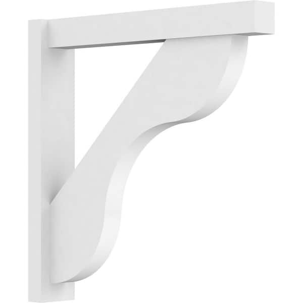 Ekena Millwork Carmel 5 in. W x 30 in. H x 30 in. D Signature Urethane Polyurethane Outlooker with Block Ends