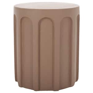 Nikolaus 18 in. Terracotta Round Concrete End Table