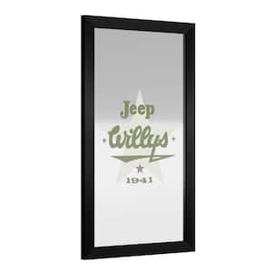 Jeep Willys 1941 26 in. W x 15 in. H Wood Black Framed Mirror