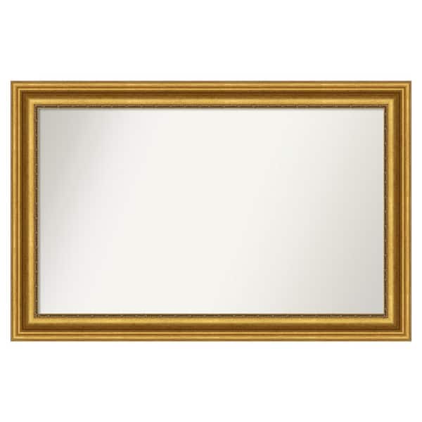Parlor Gold 45.75 in. W x 29.75 in. H Custom Non-Beveled Recycled Polystyrene Framed Bathroom Vanity Wall Mirror