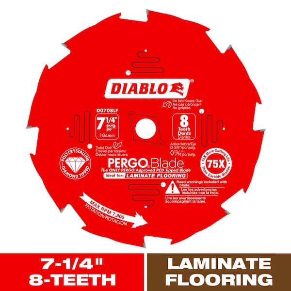 DIABLO 7-1/4in. x 8-Teeth PERGOBlade Saw Blade for Laminate and Wood Flooring
