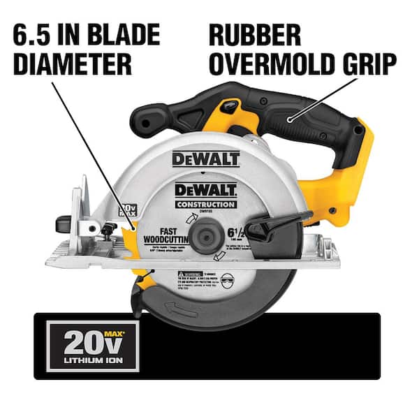 20V MAX Lithium-Ion Cordless 6.5 in. Sidewinder Style Circular Saw with POWERSTACK 1.7 Ah Battery Pack and Charger