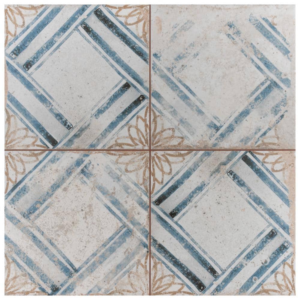 Kings Root Lattice 9 in. x 9 in. Ceramic Floor and Wall Take Home Tile Sample price history on PriceWatchPro