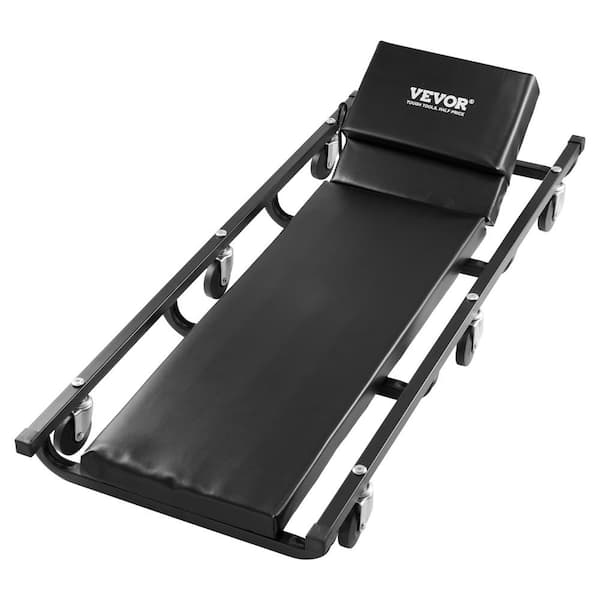 Mechanic Garage Creeper,40-In.,300 lbs. Capacity Automotive Rolling Creeper with 6 Casters Adjustable Cushioned Headrest