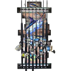 Ancient Map 8 Rod Wall Rack