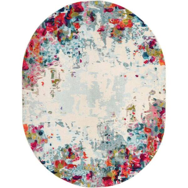 Unique Loom Chromatic Joyous Multi 7 ft. 11 in. x 10 ft. Area Rug