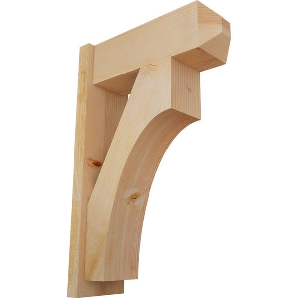 Ekena Millwork 8 in. x 34 in. x 22 in. Westlake Craftsman Rough Sawn Douglas Fir Outlooker