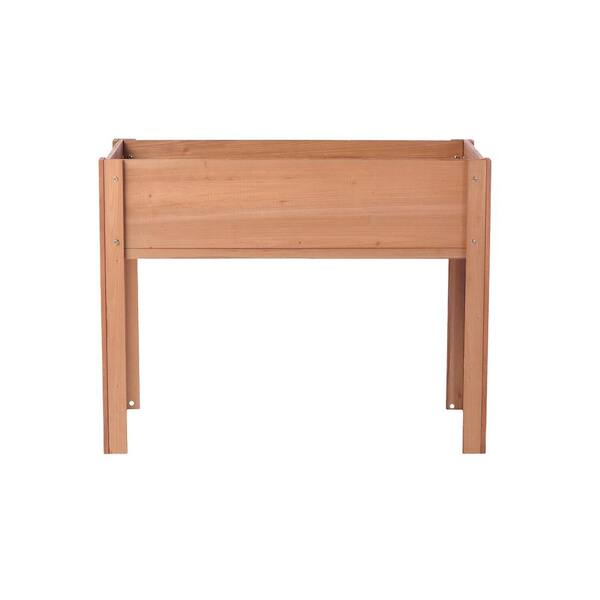 40 x 20 x 31 in. Outdoor Brown Elevated Wooden Raised Garden Bed