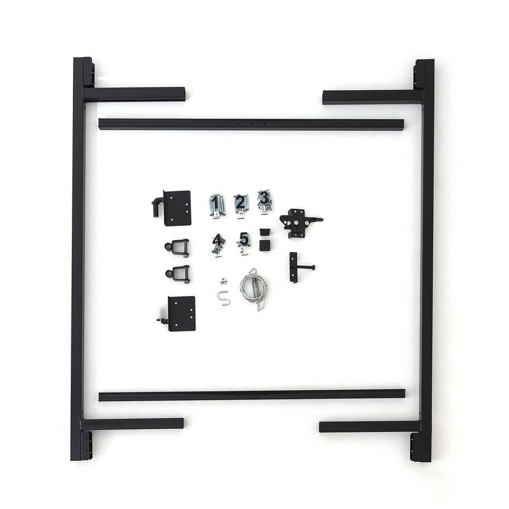 Adjust-A-Gate Black Steel Frame Kit for 36-60" Wide Openings