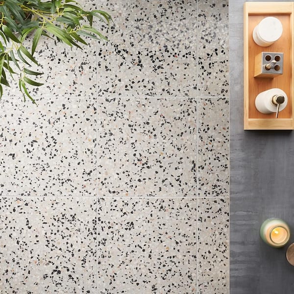 Raleigh Foro 16.14 in. x 16.14 in. Polished Terrazzo Cement Floor and Wall Tile (3.61 sq. ft./Case)