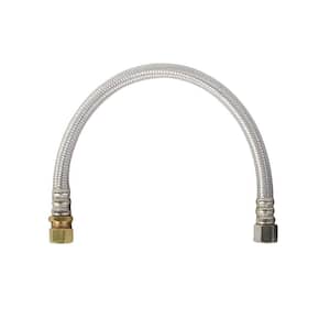 3/8 in. O.D. x 3/8 in. Com x 12 in. Stainless Steel Faucet Connector