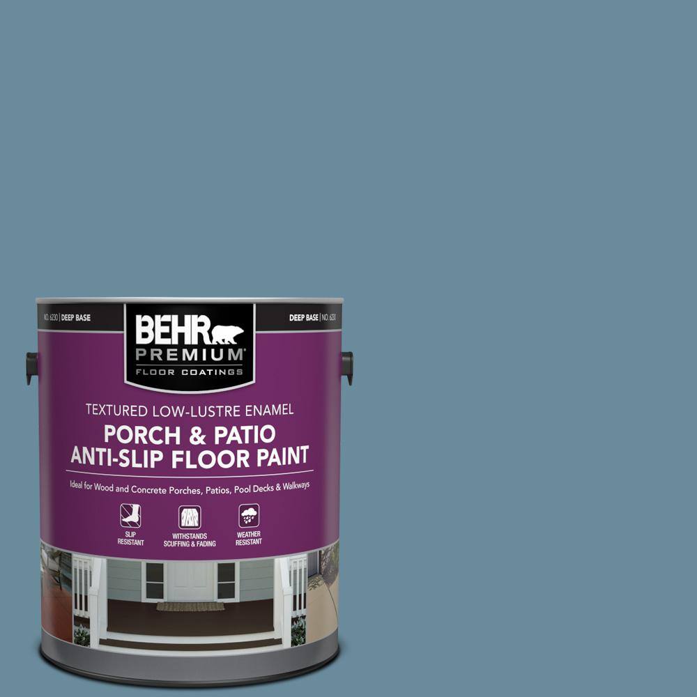 1 gal. #550F-5 Winter Lake Textured Low-Lustre Enamel Interior/Exterior Porch and Patio Anti-Slip Floor Paint price history on PriceWatchPro