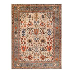 Ivory 9 ft. 2 in. x 11 ft. 10 in. Serapi One-of-a-Kind Hand-Knotted Area Rug