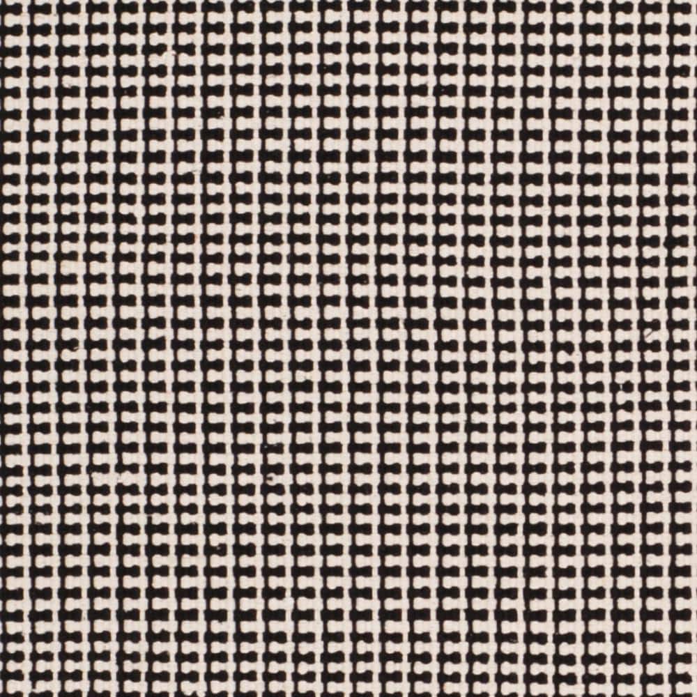 Montauk Black and Ivory Flat Woven Wool Cotton Runner Rug