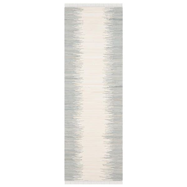SAFAVIEH Montauk Gray 2 ft. x 5 ft. Border Runner Rug