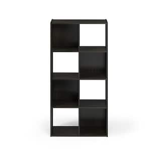 Pelli 47.72 in. Espresso Wood 8-shelf Cube Bookcase with Open Back