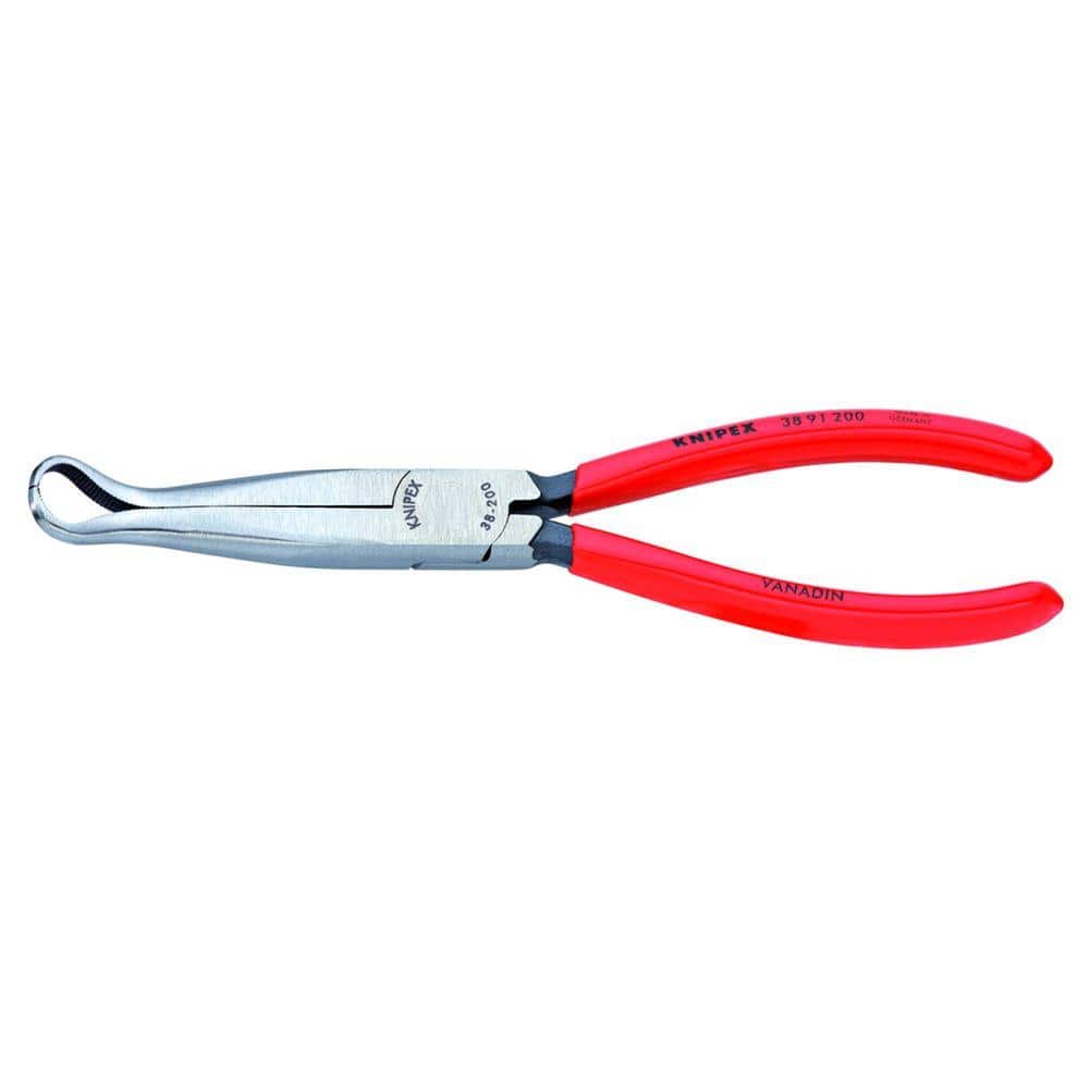 KNIPEX 8 in. Long Nose Pliers with Grabber 38 91 200 - The Home Depot