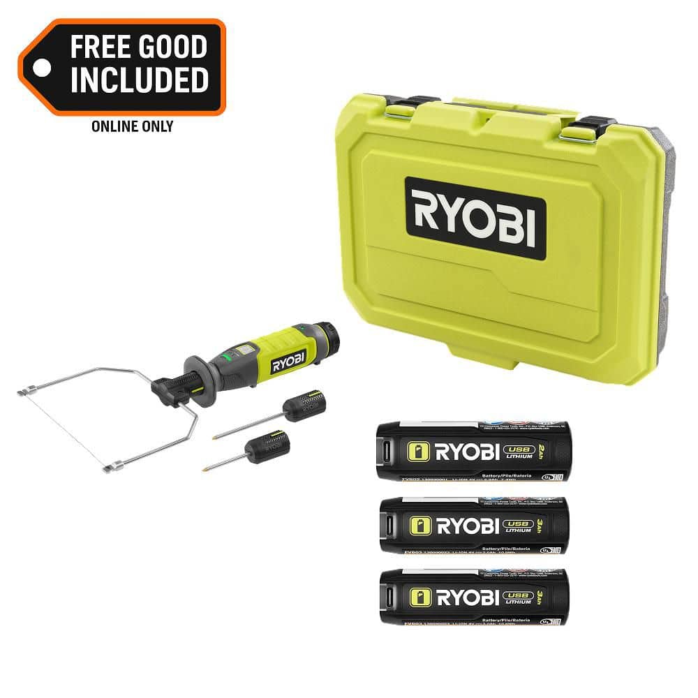 RYOBI USB Lithium Hot Wire Foam Cutter Kit with 2.0 Ah Battery