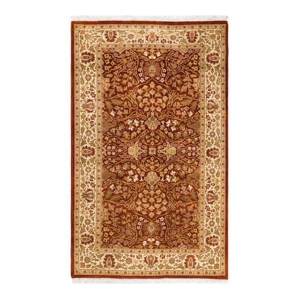 Solo Rugs One-of-a-Kind Traditional Orange 3 ft. x 5 ft. Hand Knotted Oriental Area Rug