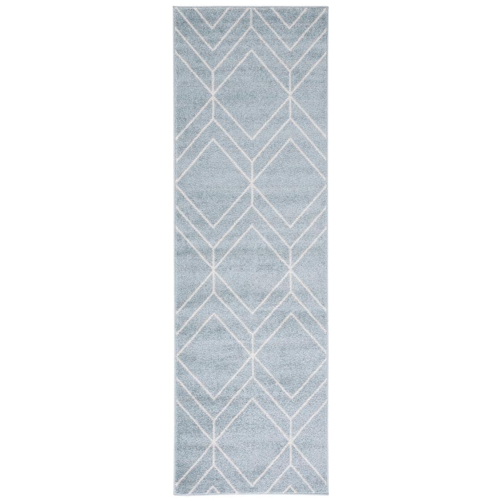 Diamond Runner Rug SAFAVIEH Adirondack Blue/Ivory 3 ft. x 12 ft. Diamond Runner Rug ...