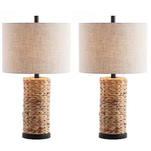Elicia 25 in. Natural Sea Grass LED Table Lamp (Set of 2)