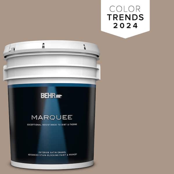 BEHR MARQUEE 5 gal. #N230-4 Chic Taupe Satin Enamel Exterior Paint & Primer