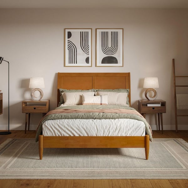 AFI Valencia Light Toffee Natural Bronze Solid Wood Frame Full Low