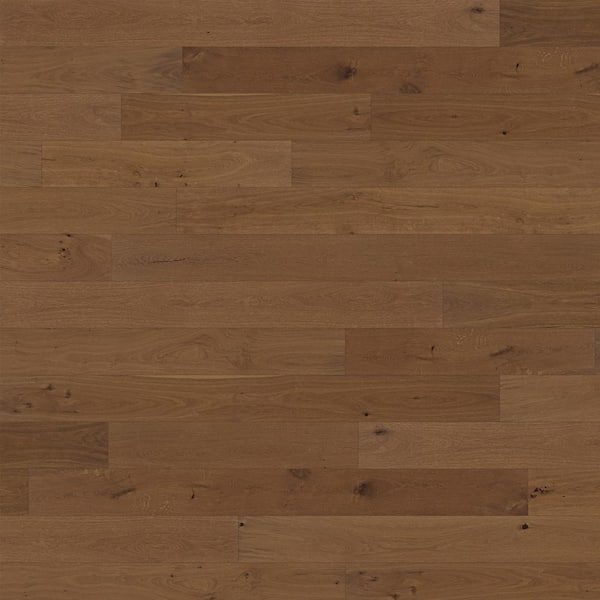ASPEN FLOORING Batesville White Oak 3/8 in. T x 7.5 in. W Tongue and Groove Wire Brushed Engineered Hardwood Flooring (39.06 sqft/case)