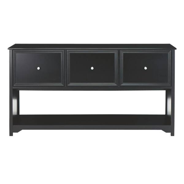 Home Decorators Collection Oxford Black 3 Drawer File Cabinet with Shelf