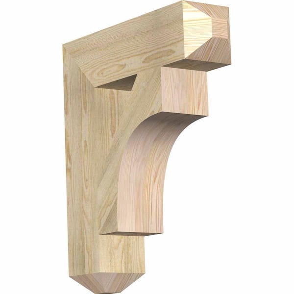 Ekena Millwork 6 in. x 28 in. x 24 in. Douglas Fir Westlake Craftsman Rough Sawn Bracket