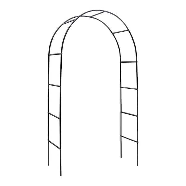 Steel Garden Arbor Arch for Climbing Plants Outdoor Trellis Wedding Decoration [94 in. H x 55 in. W]
